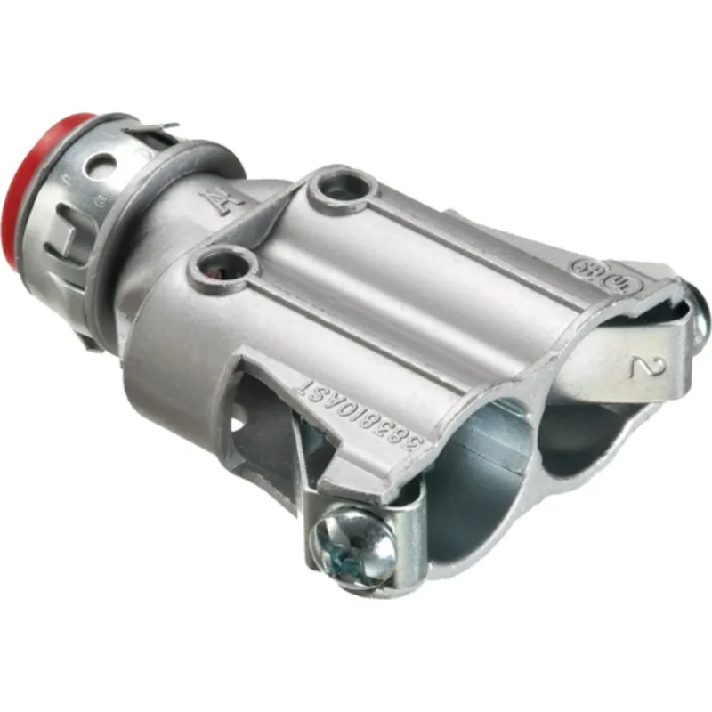 3/8 Inch Duplex Straight Cable Connector With Insulated Throat 383810AST