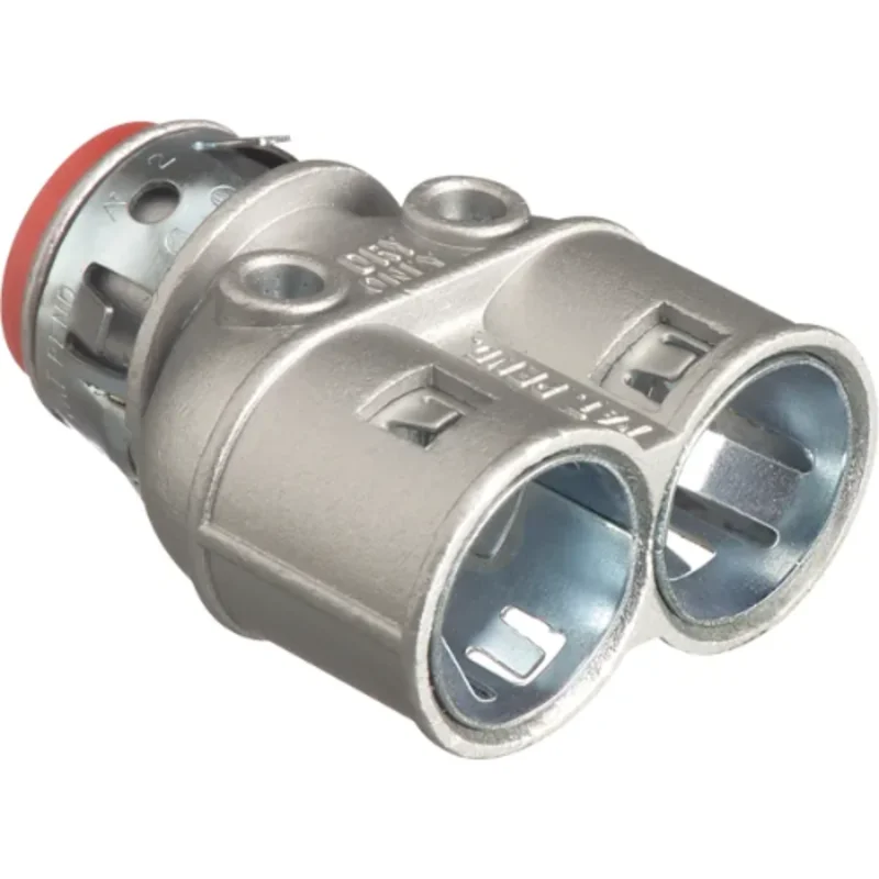 3/8 Inch Duplex Straight Cable Connector With Insulated Throat 3838ST