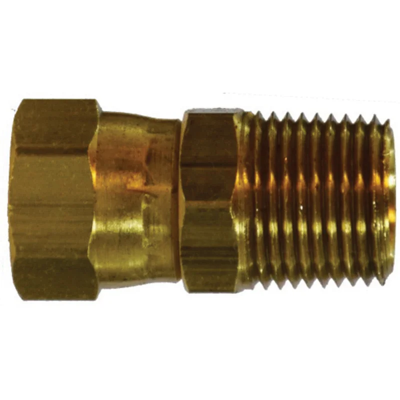 3/8 Inch Female JIC 3/8 Inch MIP Brass Straight Swivel Adapter 28754