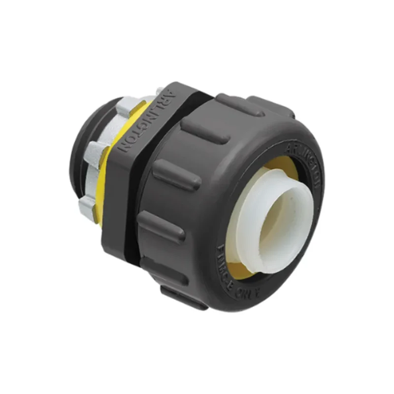 3/8 Inch Inch Screw-In Non Metalic Straight Liquidtight Conduit Connector Black NMLT38BL