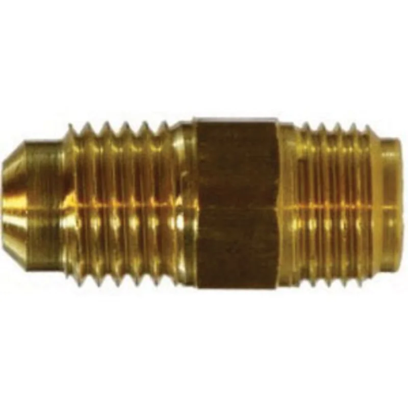 3/8 Inch Male SAE Flared 7/16 Inch Male Inverted Flare Brass Sae Flare Adapter 12257