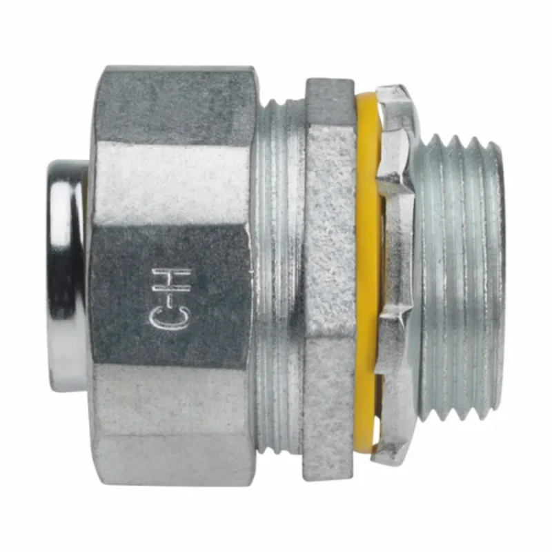 3/8 Inch Malleable Iron Straight Liquidtight Conduit Connector Electroplated Zinc LTB38