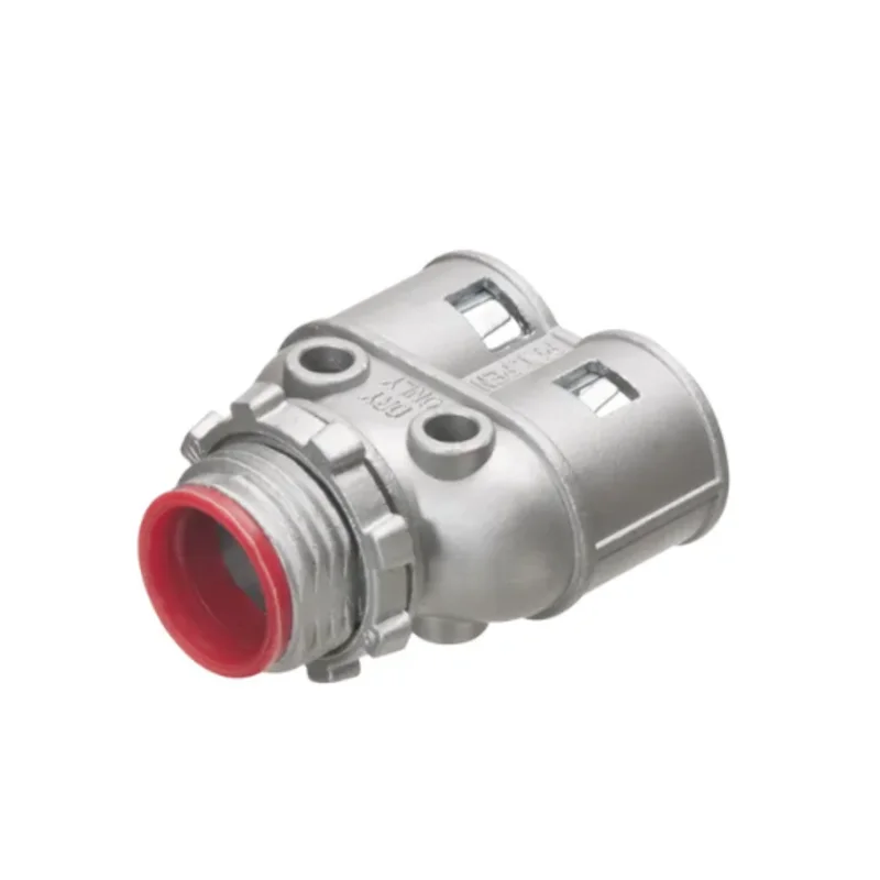 3/8 Inch Snap2It Duplex Straight Cable Connector With Insulated Throat 3838A