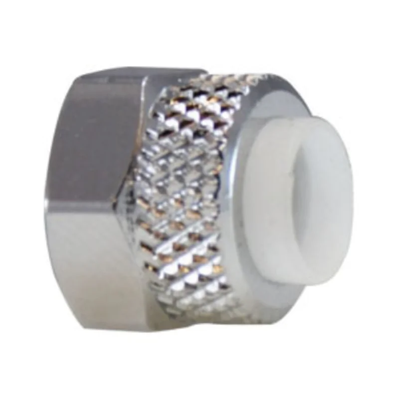 3/8 Inch Tube OD Nut with Plastic Sleeve Assembly Chrome-Plated Brass 20453