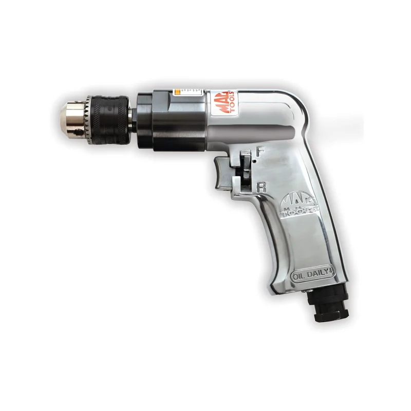 3/8" Reversible Aluminum Keyed-Chuck Air Drill