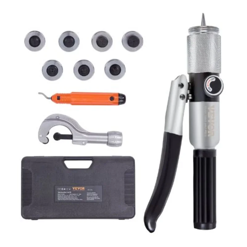 3/8" to 1-1/8" Hydraulic Tube Expander Heads, Deburring Tool, Pipe Cutter for Copper Aluminum Steel Pipes