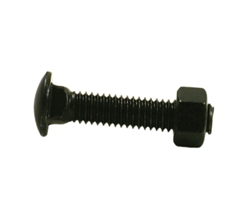 3/8" x 3" Black Carriage Bolts For Chain Link Fences