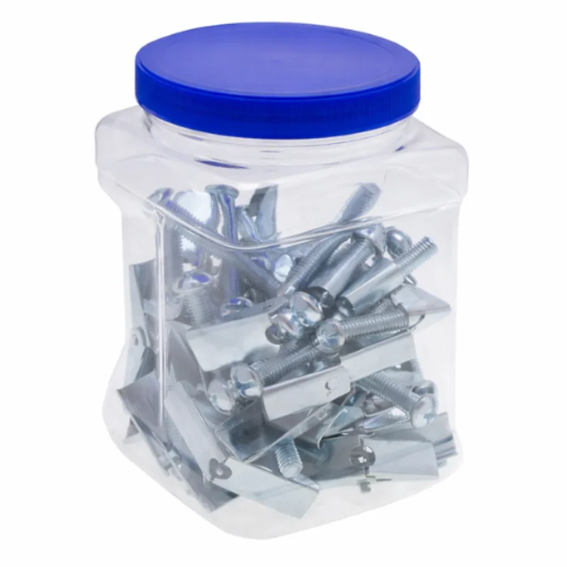 3/8 x 3 Inch Round Head Toggle Bolt Set for Secure Hollow Wall Anchoring J1519 (Pack of 50)