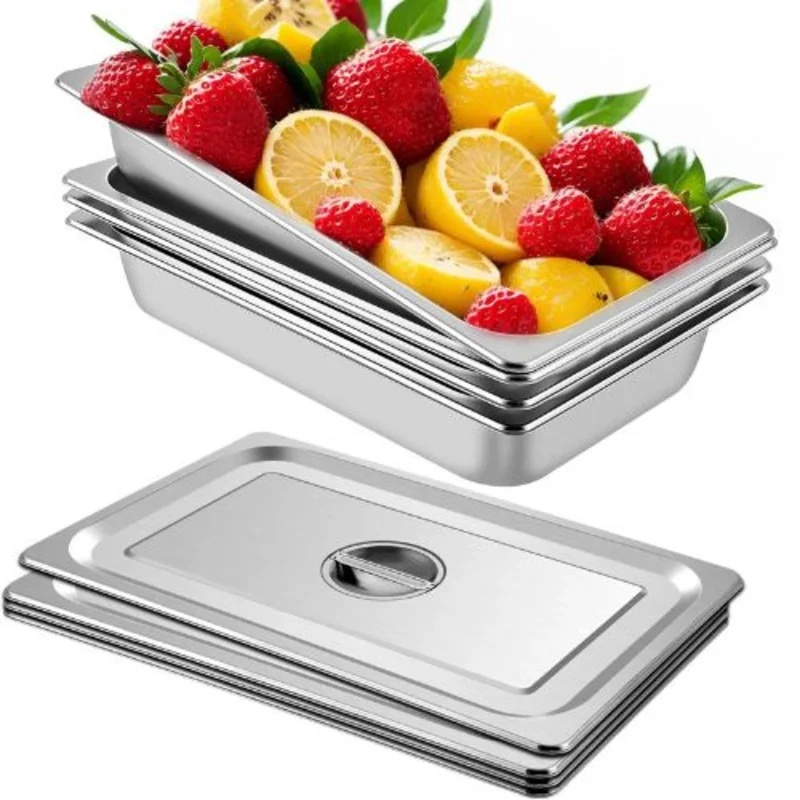 3.9-Inch Deep Commercial Table Pan For Catering Storage Food UCT8090-4 (Pack of 4)