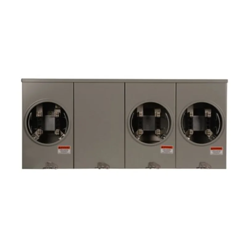 3-Gang 200A 600V Single-Phase Horizontal Ganged Meter Socket 1004404BCH