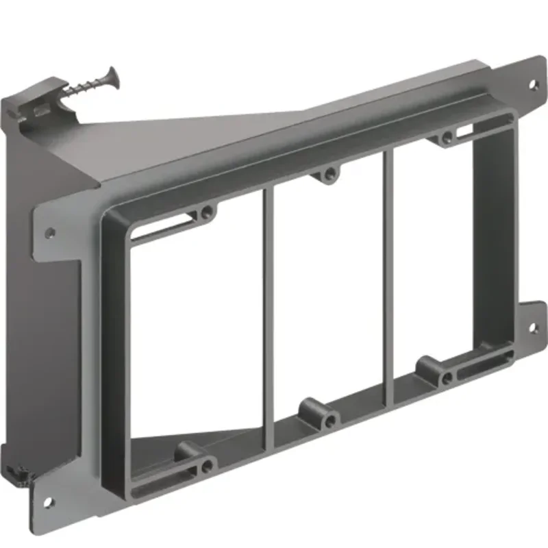 3 Gang Low Voltage Non Metallic Mounting Bracket for Retrofit Drywall LVS3