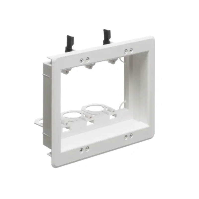 3 Gang Low Voltage Non Metallic Recessed Mounting Bracket With Cable Management System LVU3W