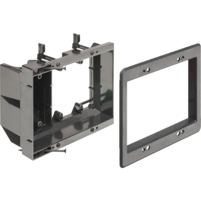 3 Gang Non Metallic Entertainment Box for Hidden Power and Cable Management TVBU507BL