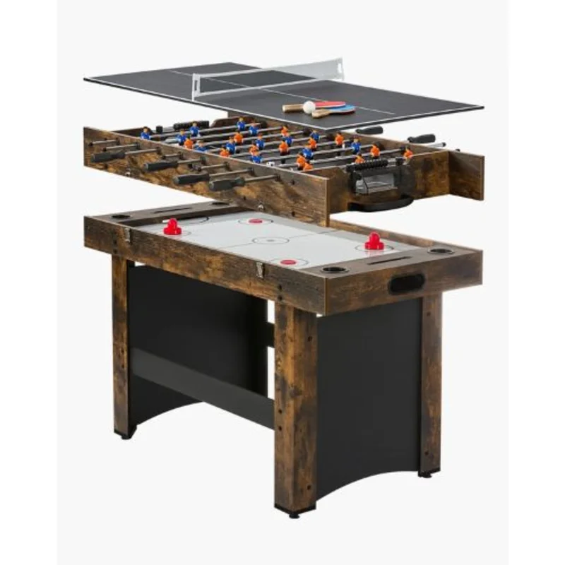 3-in-1 Combo Game Table  Air Hockey Ping Pong Foosball  for Family Game Room Office