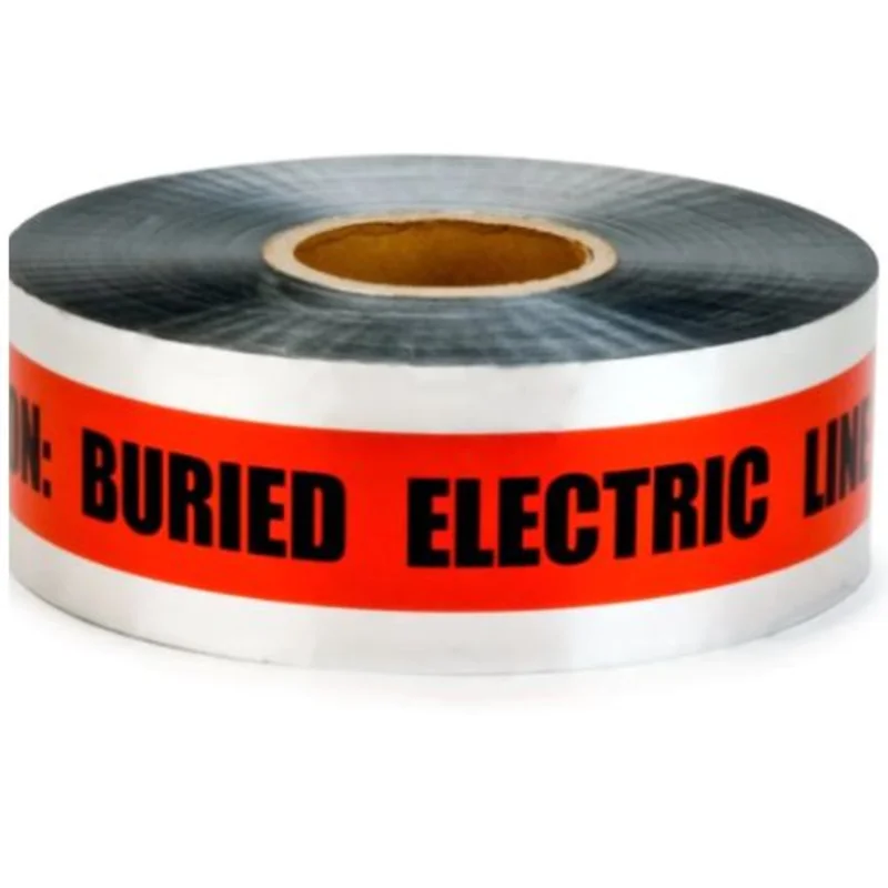 3 Inch 1000ft Detectable Underground Tape Red 42-201