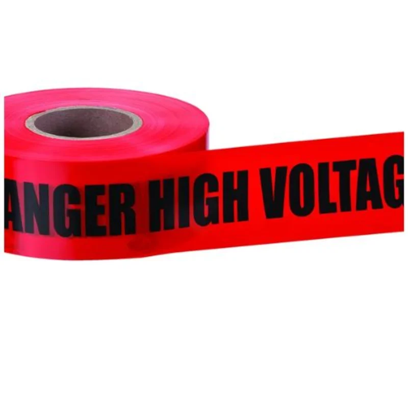 3 Inch 1000ft High Visibility Barricade Tape LDPE Red 42-052