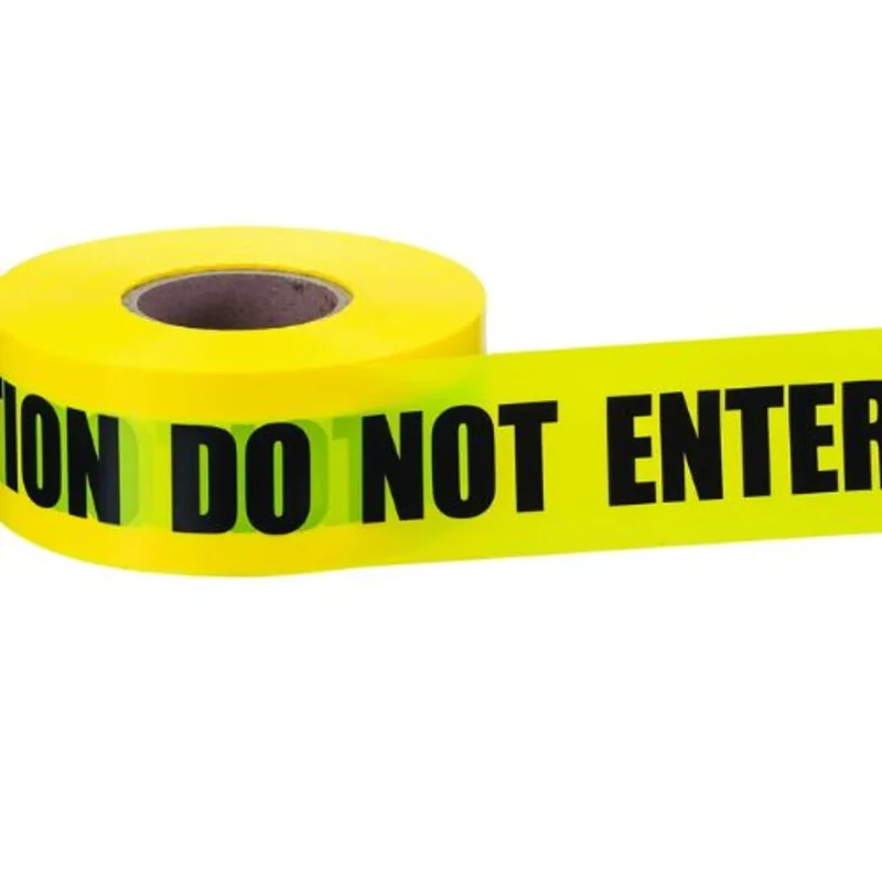 3 Inch 1000ft High Visibility Barricade Tape LDPE Yellow 42-002
