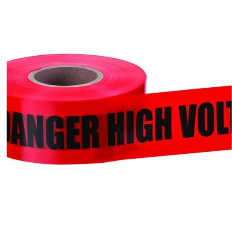3 Inch 1000ft High Visibility Barricade Tape Polyethylene Red 42-051