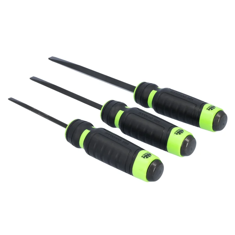 3-PC. Strikable Prying Screwdriver Set - Green