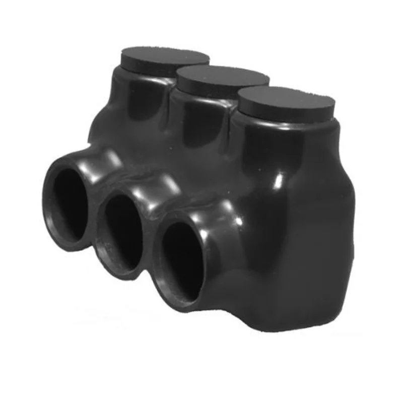3 Port Single Entry Insulated Power Distribution Block Black 97525