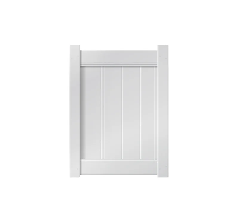 3' X 4' White Single Swing Vinyl Gate