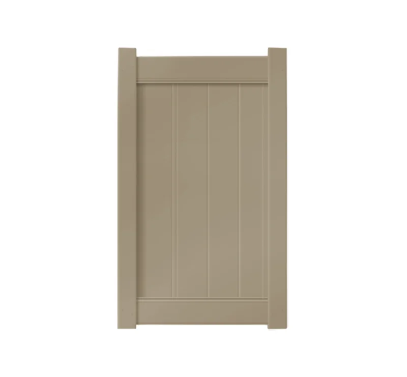 3' x 5' Khaki Single Swing Vinyl Gate