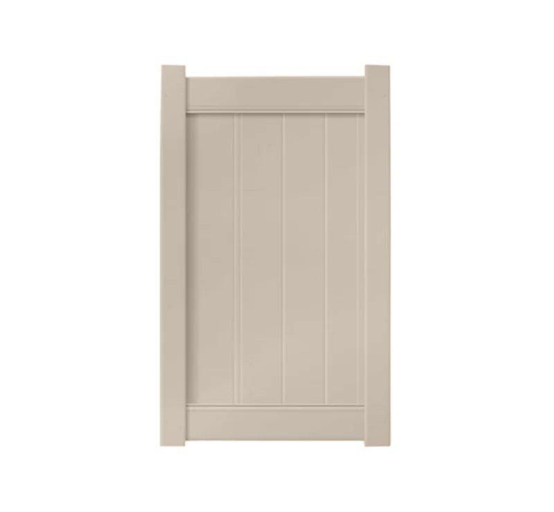 3' x 5' Sandstone Single Swing Vinyl Gate For Vinyl Fences