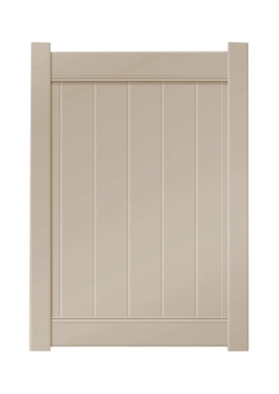 3 x 6 Sandstone Single Swing Vinyl Gate