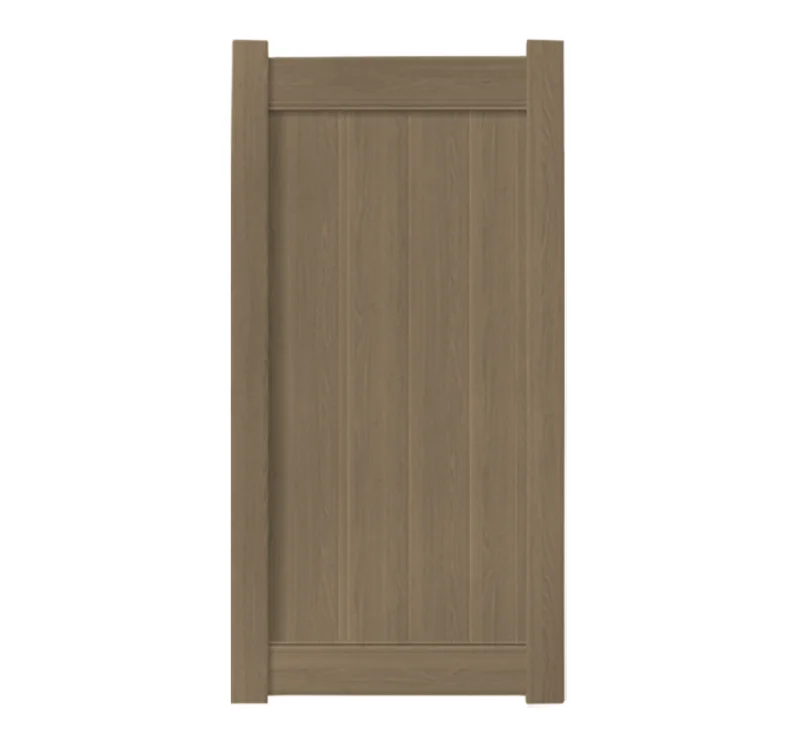 3 x 6 Weathered Cedar Single Swing Vinyl Gate