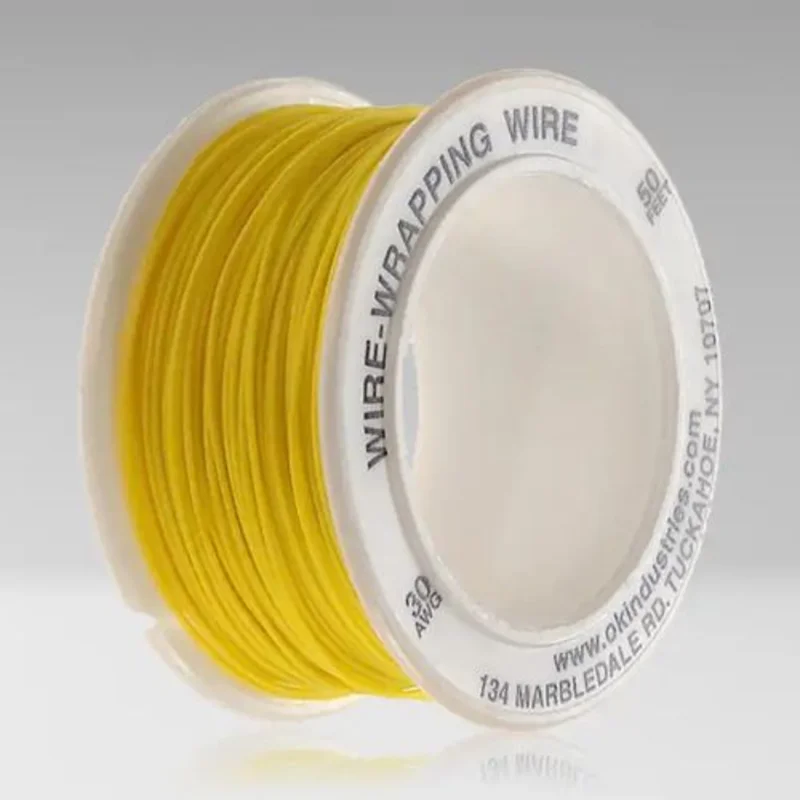 30 AWG Kynar Yellow Wire R-30Y-0050 (50 FT) (Pack of 3)