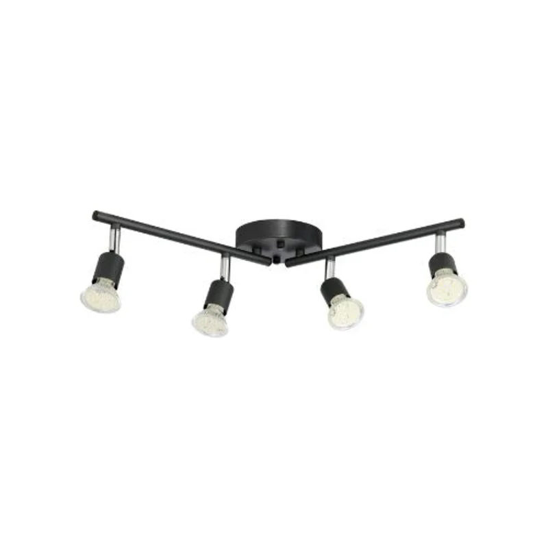 3000K Indoor 4 Head LED Track Light with Adjustable Arms Kit For Kitchen & Living Room