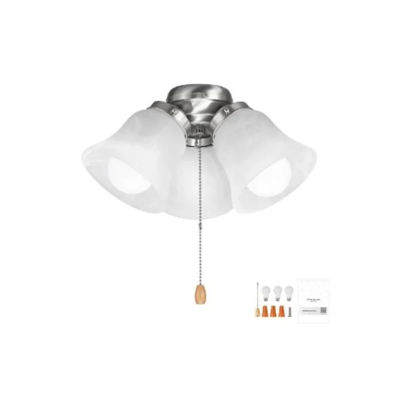 3000K Warm White Replacement LED Ceiling Fan Light Fixture 3-Light Decorative Style