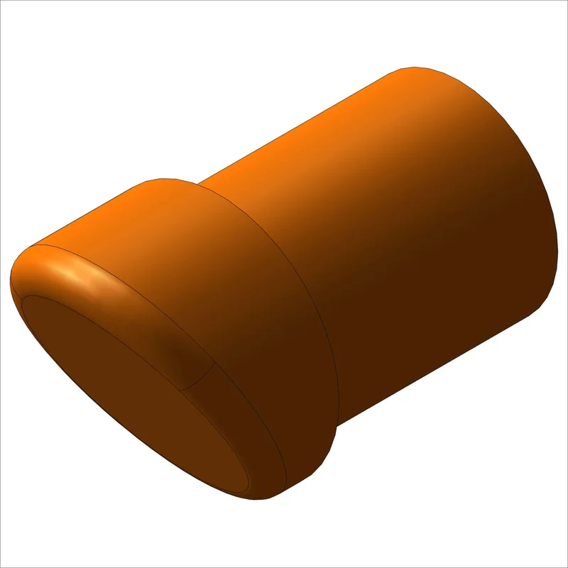 3000M C-STAND LEG FOOT, PLASTIC 1.0 DIA, 30 DEG.