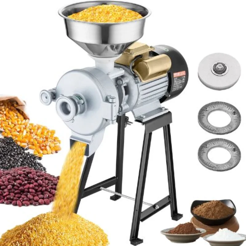 3000W Commercial Electric Grain & Spice Grinder Dry & Wet Mill