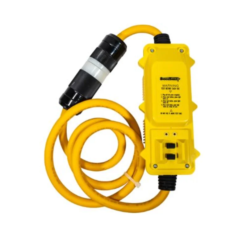 30A 240V In Line GFCI Cord Set Yellow 10/3 Gauge SJTW 44800013-2 (Pack of 2)