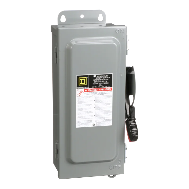 30A 240VAC 250VDC NEMA 3R Fusible Heavy Duty Indoor Safety Switch H221AWK