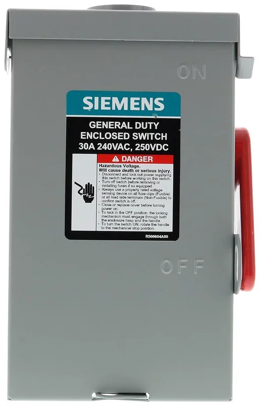 30A 240VAC NEMA 3R General Duty Safety Switch GF221NRA