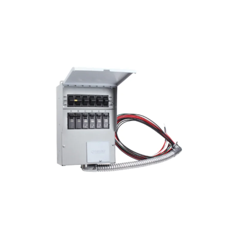 30A 250V Gray Metal Portable Generator Transfer Switch A506D
