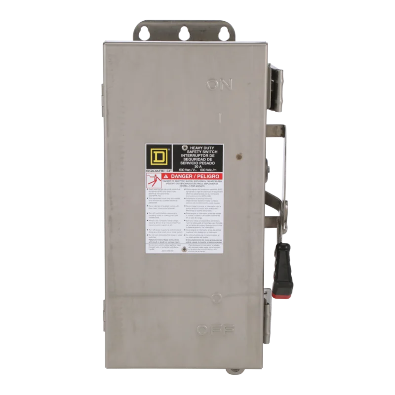 30A 600V 200KA Steel Single Heavy Duty Safety Switch H361SS