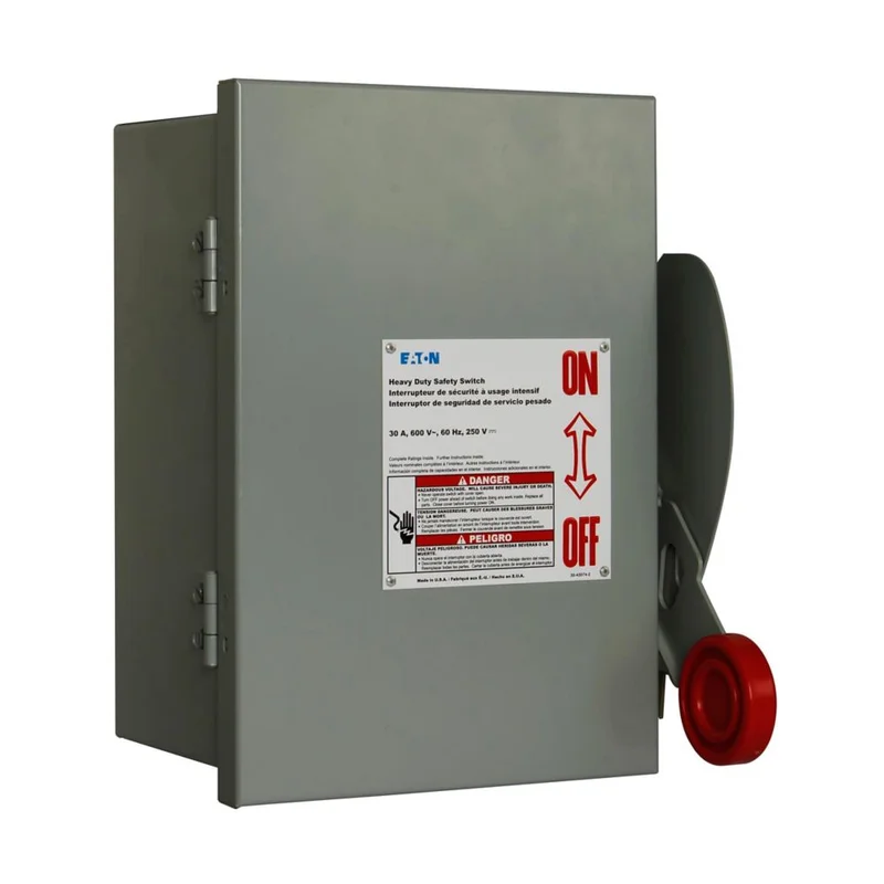 30A 600VAC 250VDC 200KAIC 3 Wire Non Fusible Heavy Duty Safety Switch DH361UDK