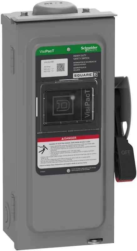 30A 600VAC 3 Pole NEMA 3R Surface Heavy Duty Safety Switch VHU361RB