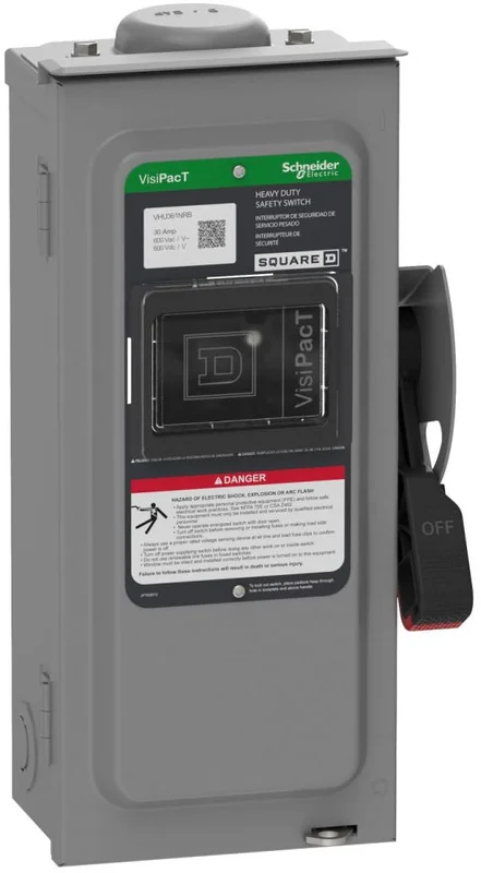 30A 600VAC 3 Pole Single Throw Heavy Duty Safety Switch VHU361NRB