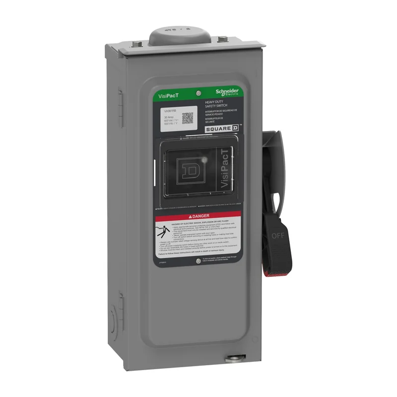 30A 600VAC 3 Pole Surface Heavy Duty Safety Switch VH361RB