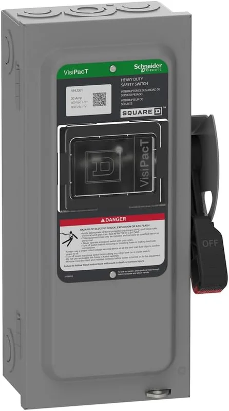 30A 600VAC 3 Pole Surface Heavy Duty Safety Switch VHU361