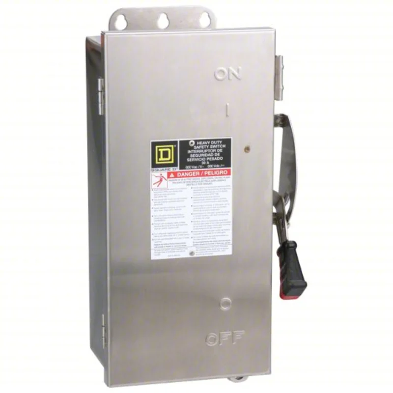 30A 600VAC 3PST Fusible Heavy Duty Safety Switch H361NDS