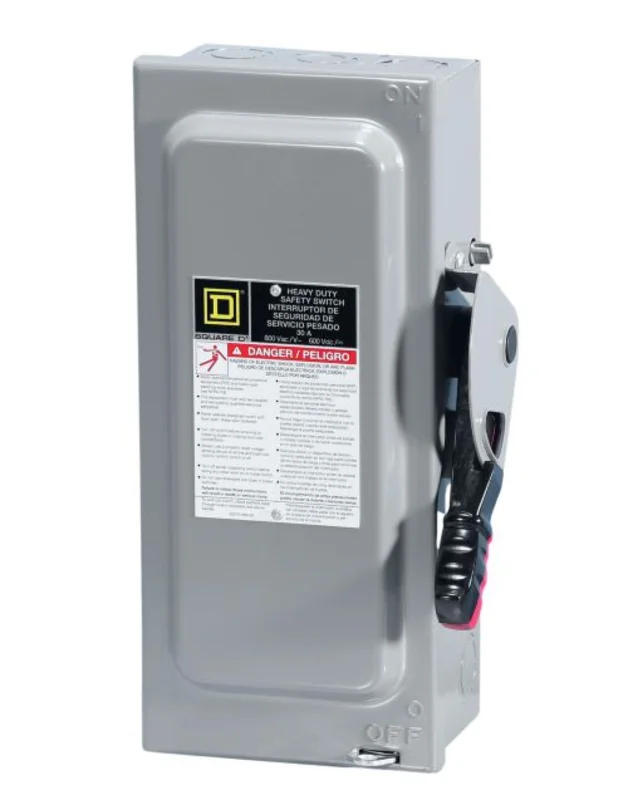 30A 600VAC 600VDC 4 Wire Steel Heavy Duty Safety Switch HU361N