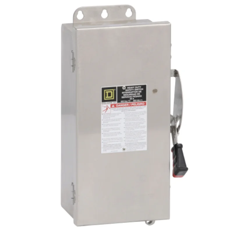 30A 600VAC 600VDC 6 Wire Heavy Duty Non Fusible Disconnect Safety Switch HU661DS