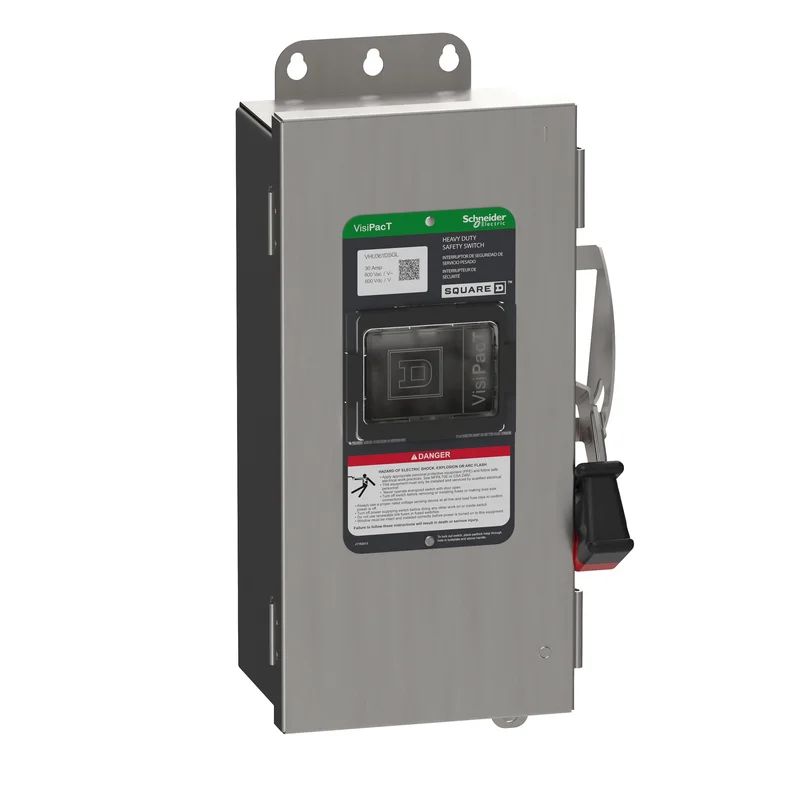 30A 600VAC NEMA 4X Surface Heavy Duty Safety Switch VHU361DSGL