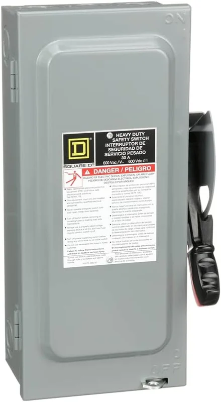 30A 600VDC 200KA 3 Pole Surface Heavy Duty Safety Switch HU361EI
