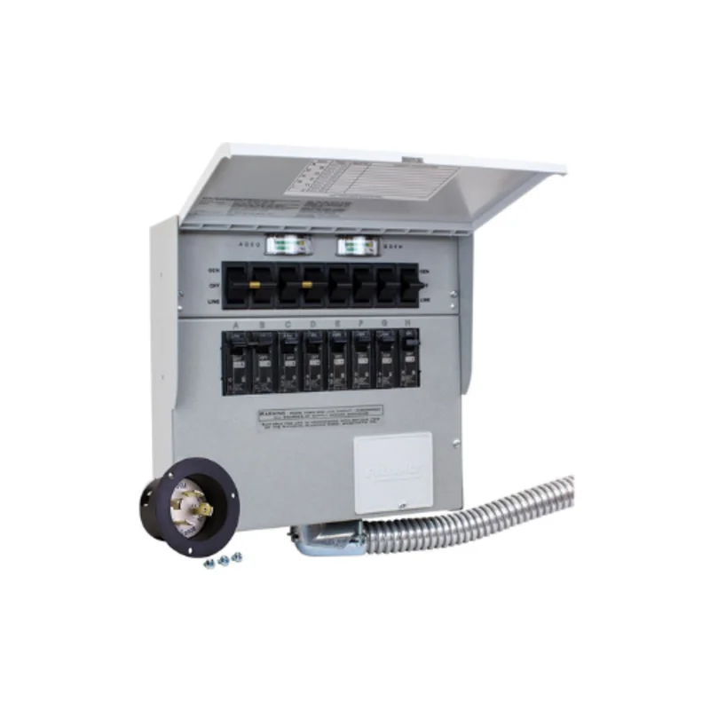 30A 8 Circuit Manual Transfer Switch With Meters And Inlet 308A